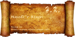 Huszár Kleon névjegykártya